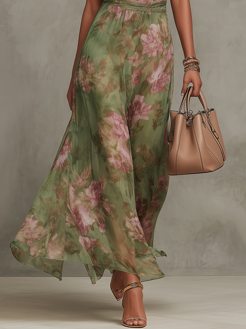 Gisela – Floral Summer Halter Neck Dress - Image 4