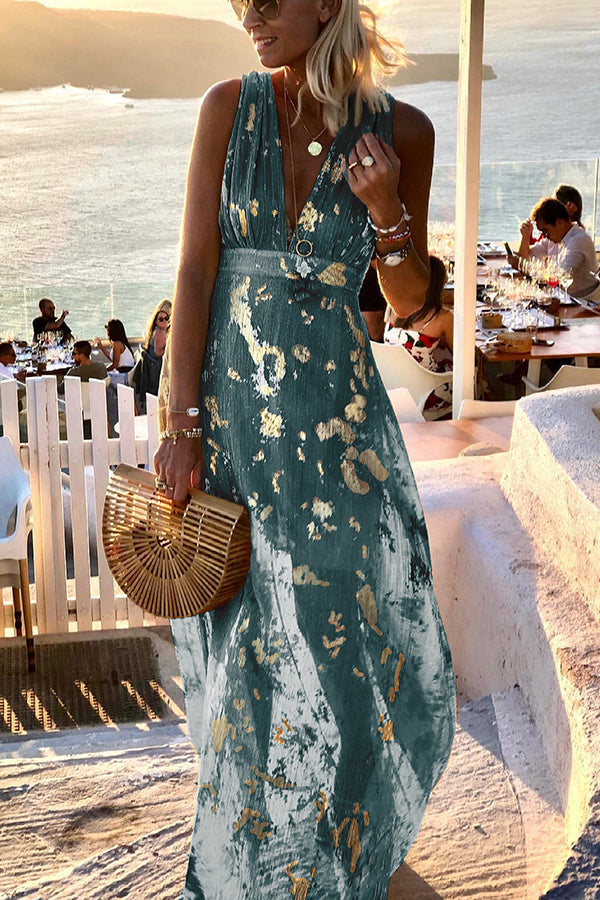 Gisela – Women Elegant V-neck Maxi Dress - Image 9