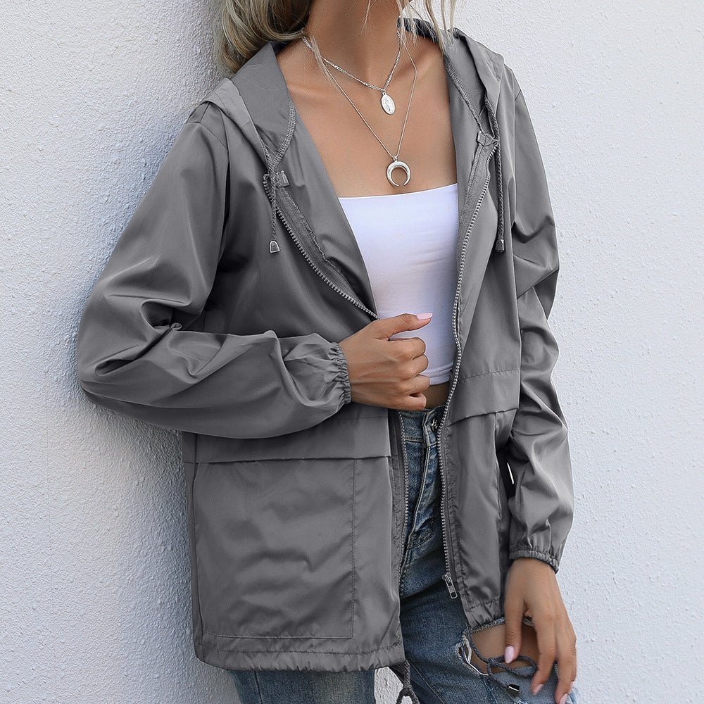 Lightweight women’s jacket with a hood and a relaxed fit - J&B; - 4 - London-stylehouse.com