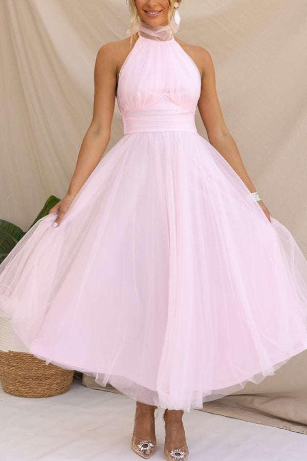 Theresa – Women Elegant Halter Neck Dress - Image 25