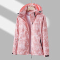 Women’s hooded windbreaker with a floral pattern - J&B; - 1 - London-stylehouse.com