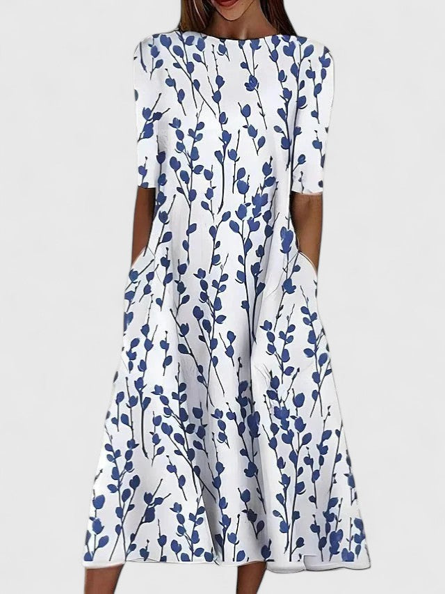 Leonie – Floral Sophisticated Dress - Image 1