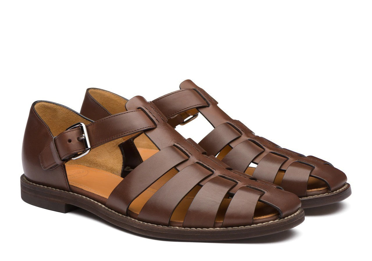 David – Men’s Leather Sandals Roman Style with Buckle - Image 5
