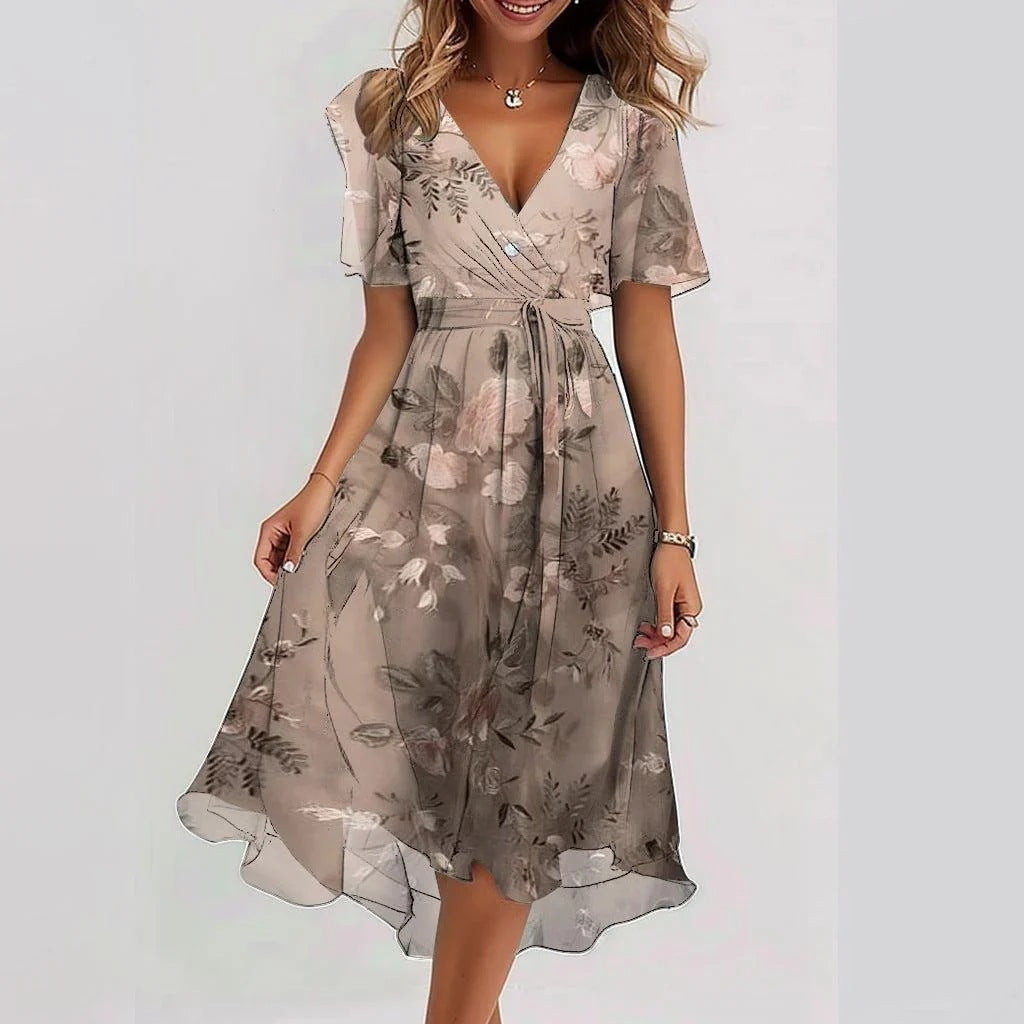Emily – Elegant Wrap Midi Dress - Image 5
