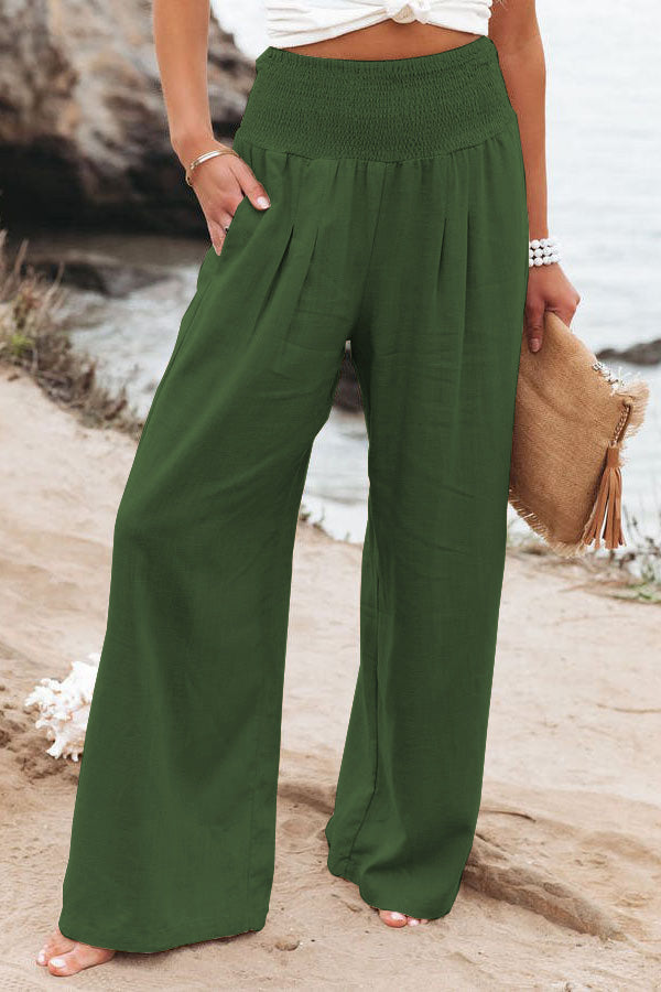 Daniela – Women Pocketed Smocked Pants - Image 19