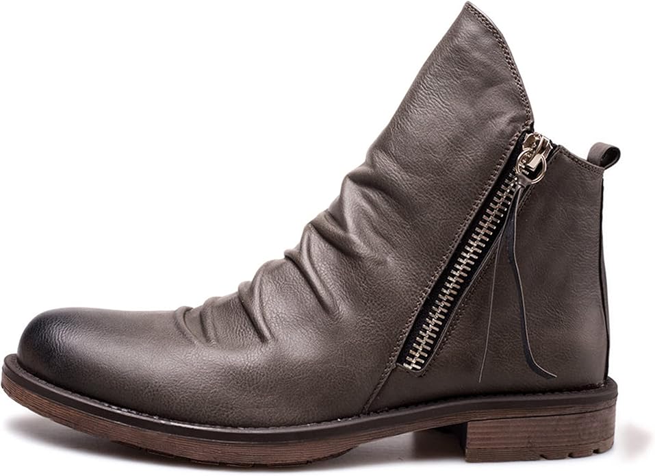 Men’s ankle boots with a zip and a soft drape - J&B; - 4 - London-stylehouse.com