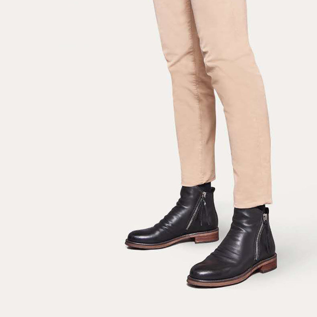Men’s ankle boots with a zip and a soft drape - J&B; - 6 - London-stylehouse.com