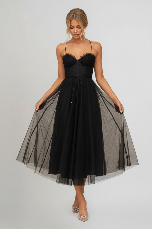 Annika – Women Tulle Midi Dress - Image 1