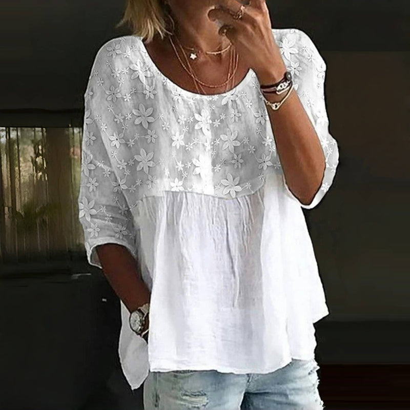 Lieselotte –  Embroidered Floral Blouse - Image 1