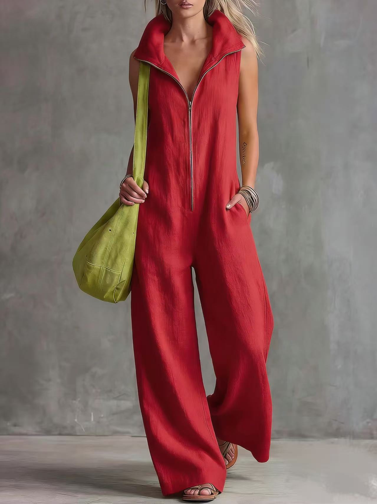Daniela – Chic Loose Sleeveless Jumpsuit - Image 10