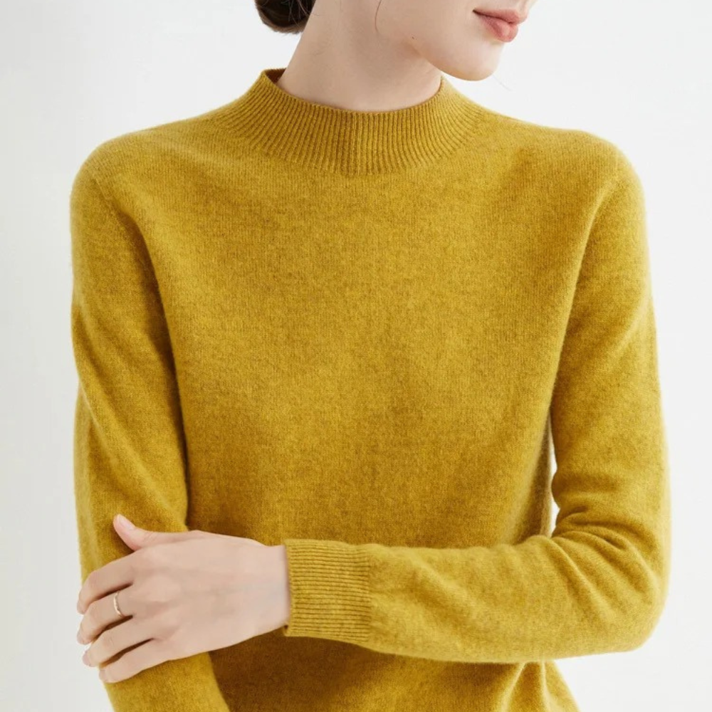 Women’s jumpers – Soft knit with a high collar - J&B; - 4 - London-stylehouse.com