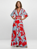 Lina – Elegant Floral Short Sleeve Dress for Women - Image 1