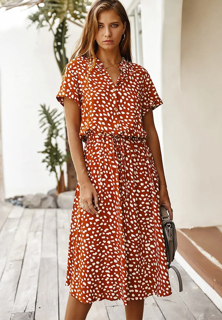 Gerda – Women Printed Midi Dress - Image 4