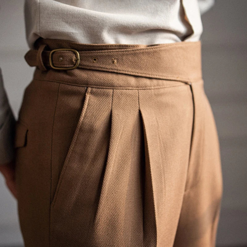 Paul – Men’s Pleated Tailored Trousers