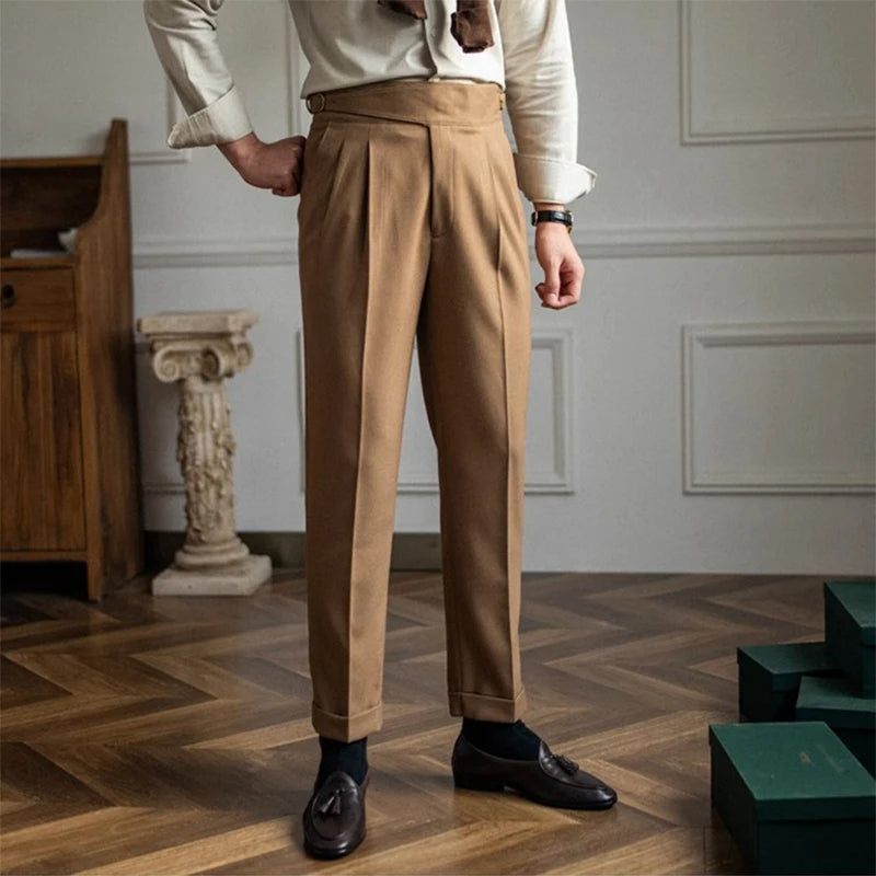 Paul – Men’s Pleated Tailored Trousers