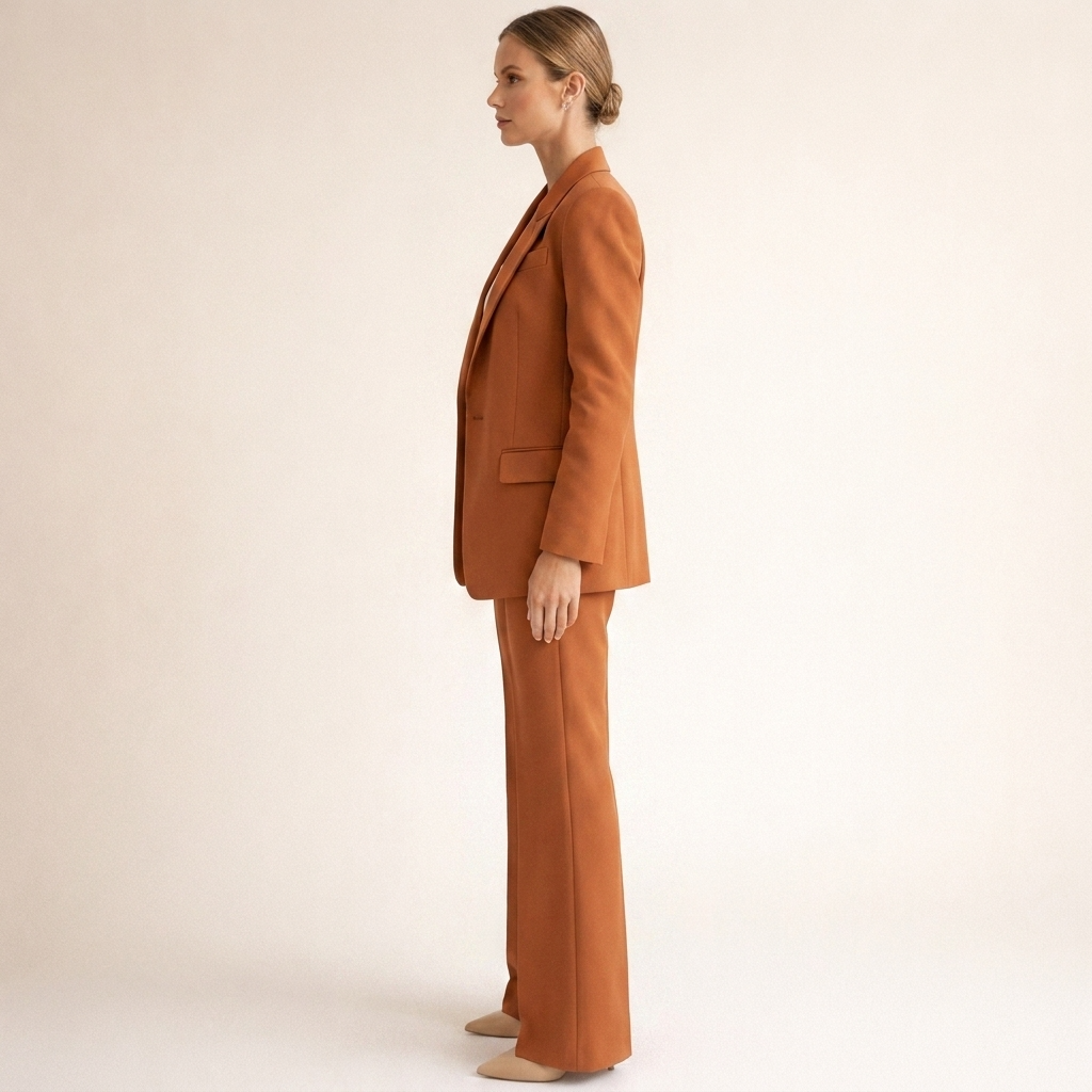 Two-Piece Set Women's Tailored Blazer and Wide-Leg Trousers - Image 18