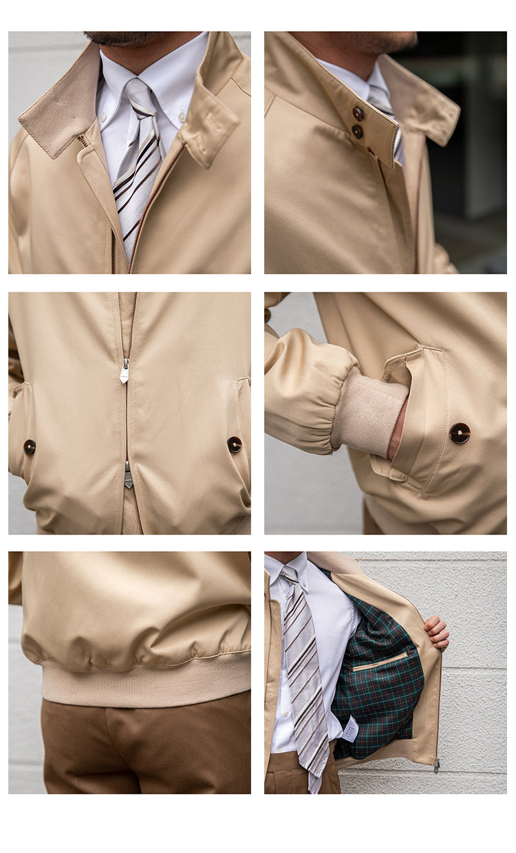 Classic men’s bomber jacket with a stand-up collar - J&B; - 5 - London-stylehouse.com