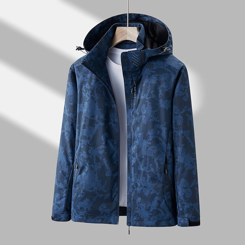 Women’s hooded windbreaker with a floral pattern - J&B; - 5 - London-stylehouse.com