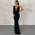 Celina - Sukienka maxi bodycon z jednym rękawem