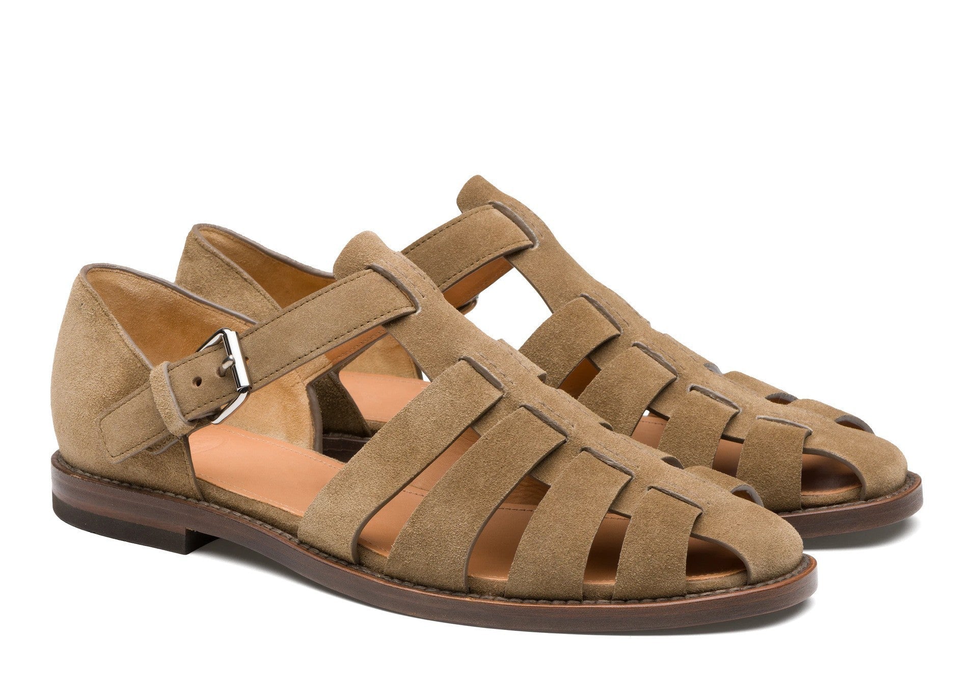 David – Men’s Leather Sandals Roman Style with Buckle - Image 7