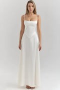 Lila – Elegant Fitted  Long Dress with Thin Straps for women - Image 4