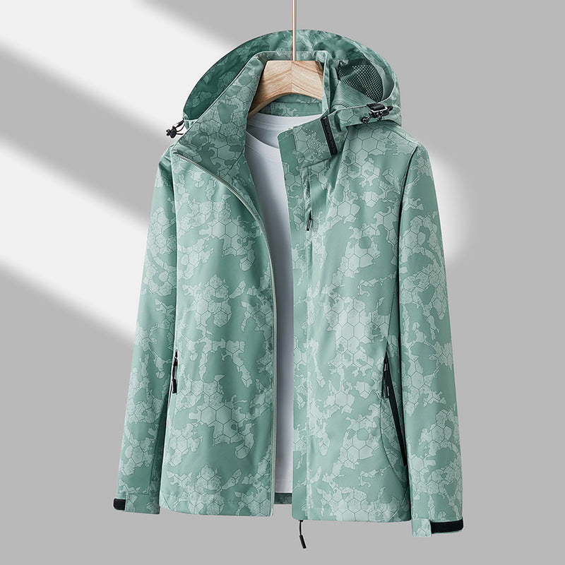 Women’s hooded windbreaker with a floral pattern - J&B; - 4 - London-stylehouse.com