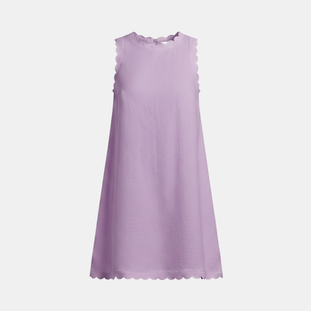 Ella - Women's Mini Dress White Linen - Image 15