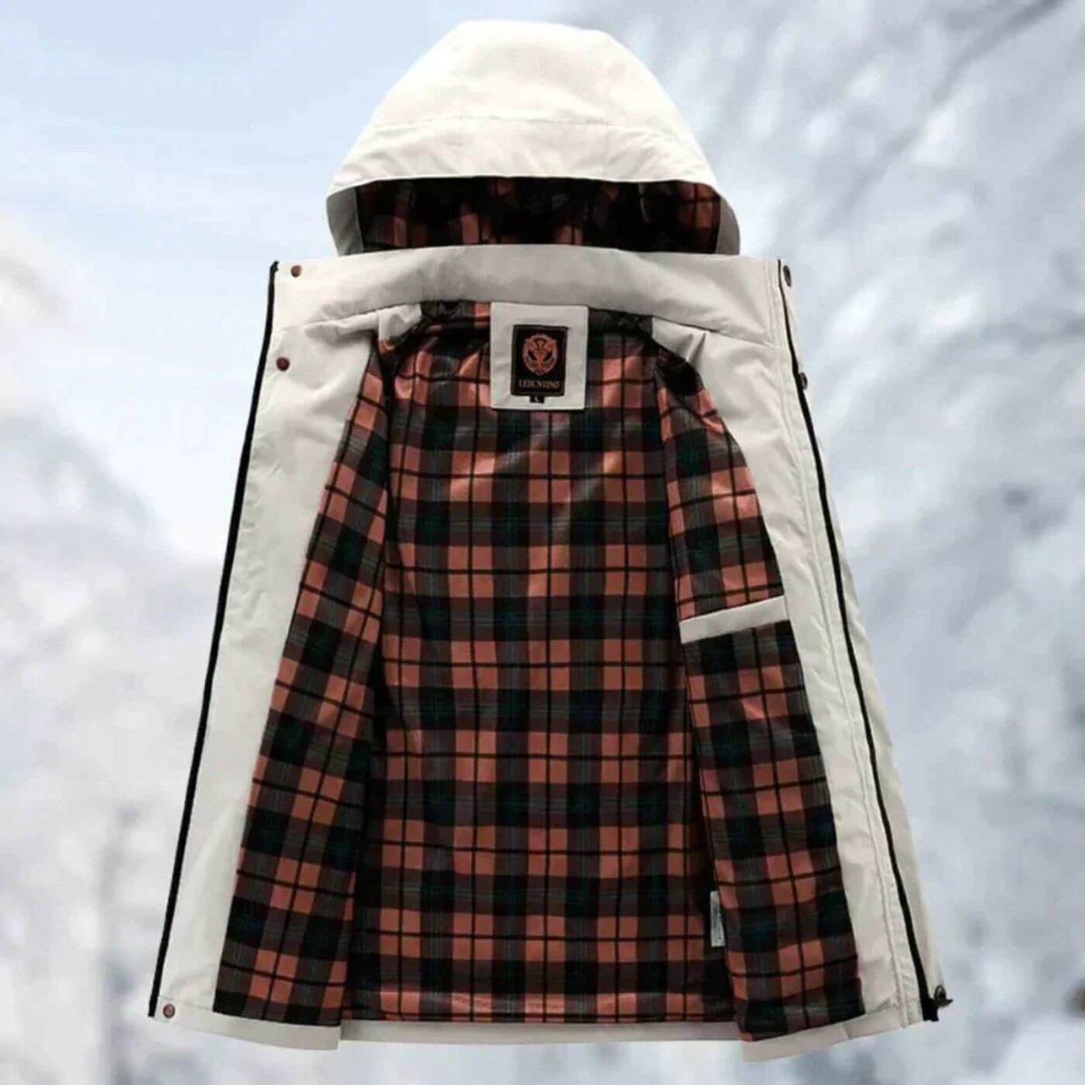 Waterproof men’s jacket with a hood and practical pockets - J&B; - 6 - London-stylehouse.com