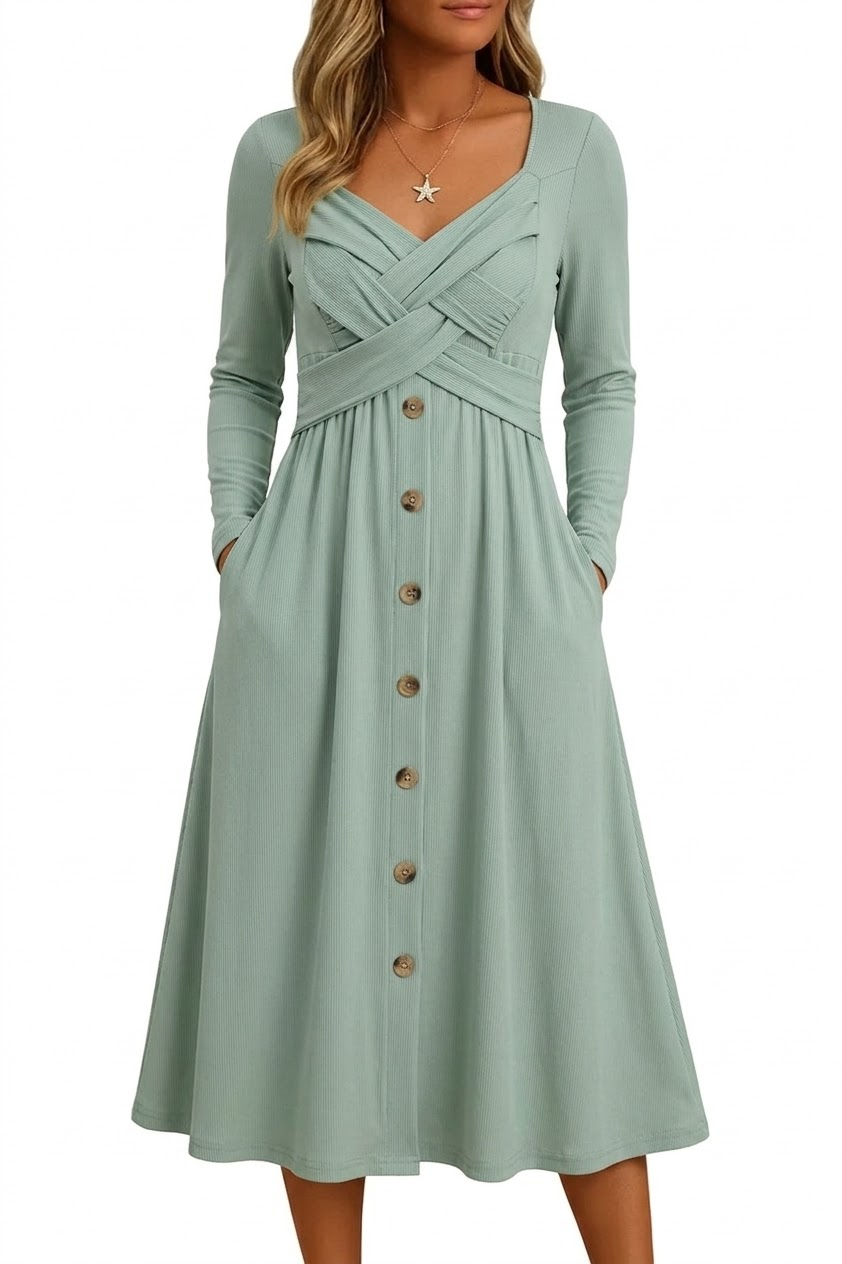 Annemarie – Elegant Tummy Coverage Dress for Women
