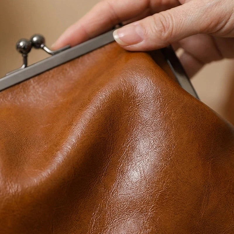 Women's Handbag with Elegant Frame and Textured Design | L&S - 8 - London-stylehouse.com