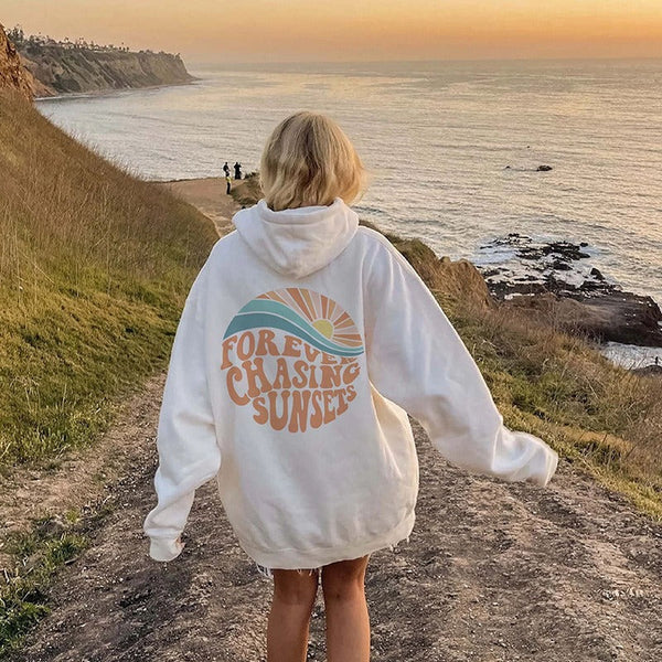 Casual Women's Hoodie with Playful Back Graphic - 1 - London-stylehouse.com