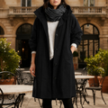 Women’s longline jacket with hood and button placket | L&S - 4 - London-stylehouse.com
