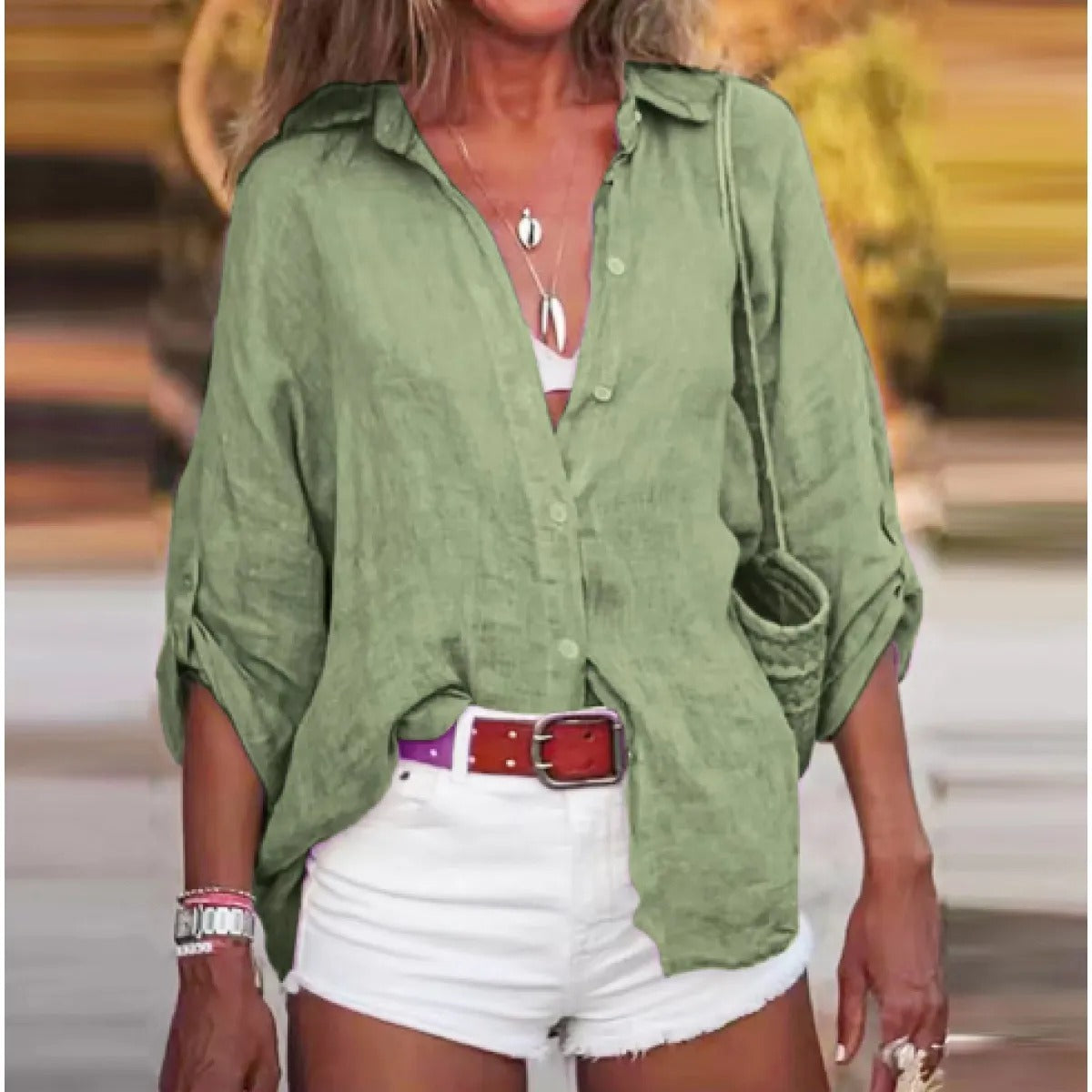 Karina – Effortless Linen Blouse for Women