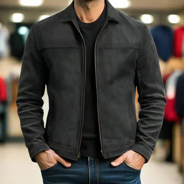 Men’s jacket with a classic cut and elegant zip fastening | L&S