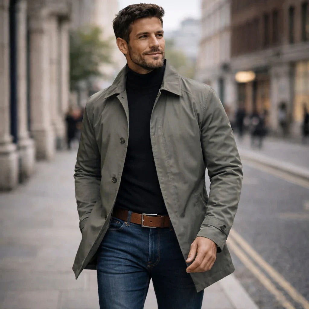 Men's Jacket | Tailored Fit with Button Fastening | L&S - 1 - London-stylehouse.com