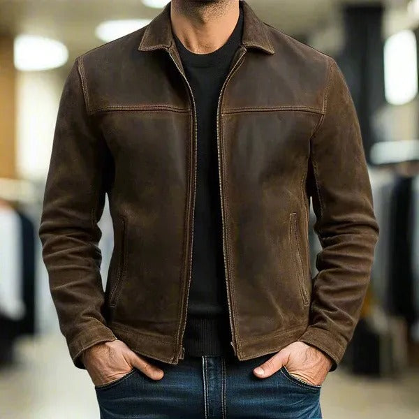 Men’s jacket with a classic cut and elegant zip fastening | L&S