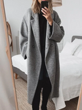 Women's Oversized Coat with Double-Breasted Closure | L&S - 1 - London-stylehouse.com