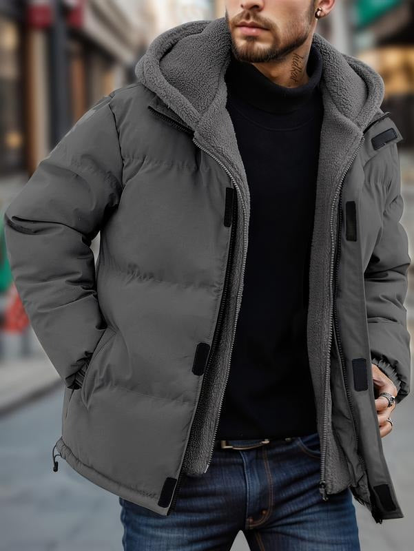 Men's Hooded Quilted Jacket with Relaxed Fit | L&S - 3 - London-stylehouse.com