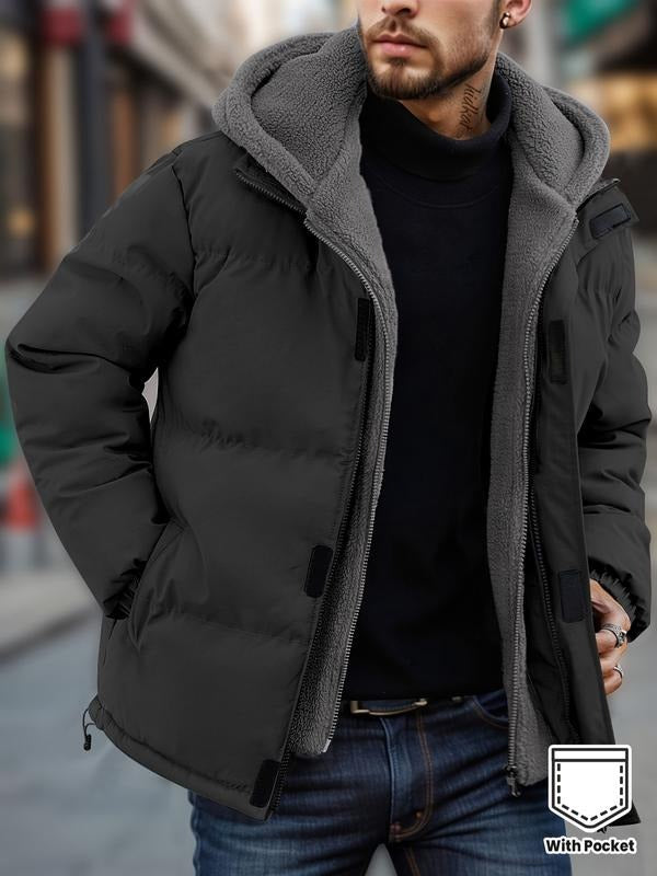 Men's Hooded Quilted Jacket with Relaxed Fit | L&S - 2 - London-stylehouse.com