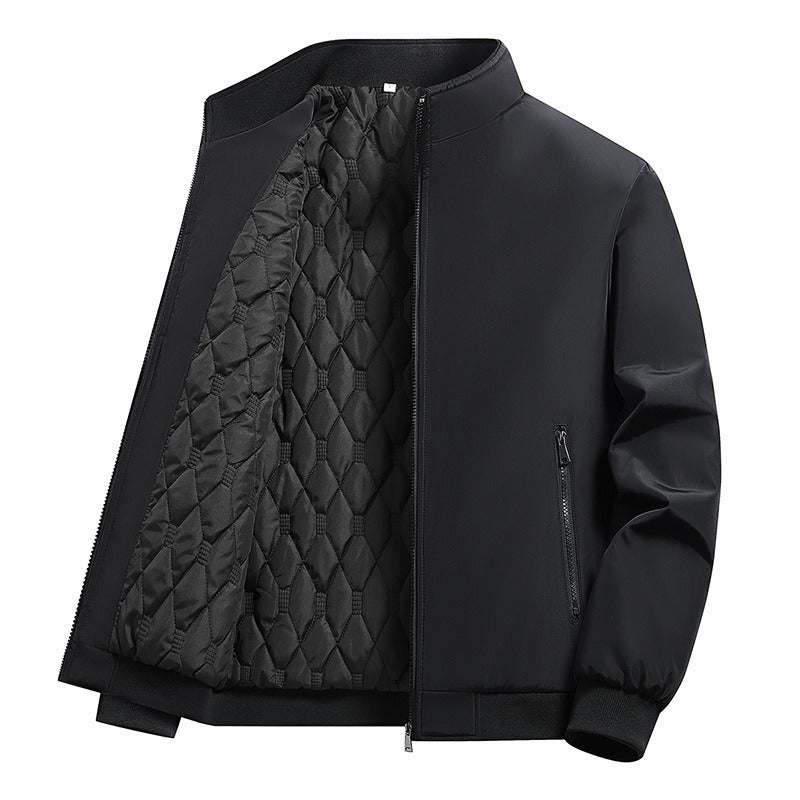 Men's Bomber Jacket with Modern Cut and Warm Lining | L&S - 2 - London-stylehouse.com