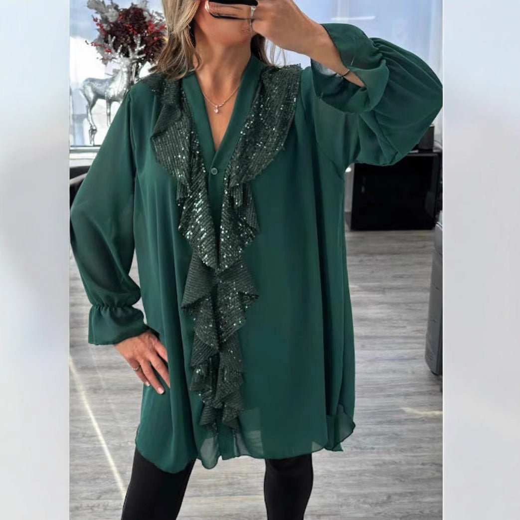 Sarah – Elegant Ruffled Blouse