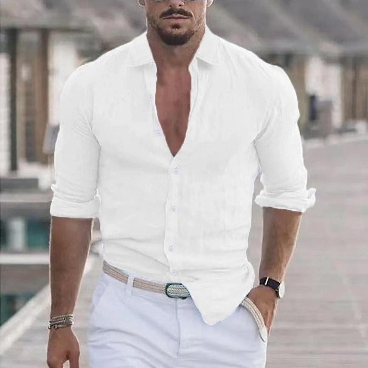 Karl – Classic Linen Shirt for Men