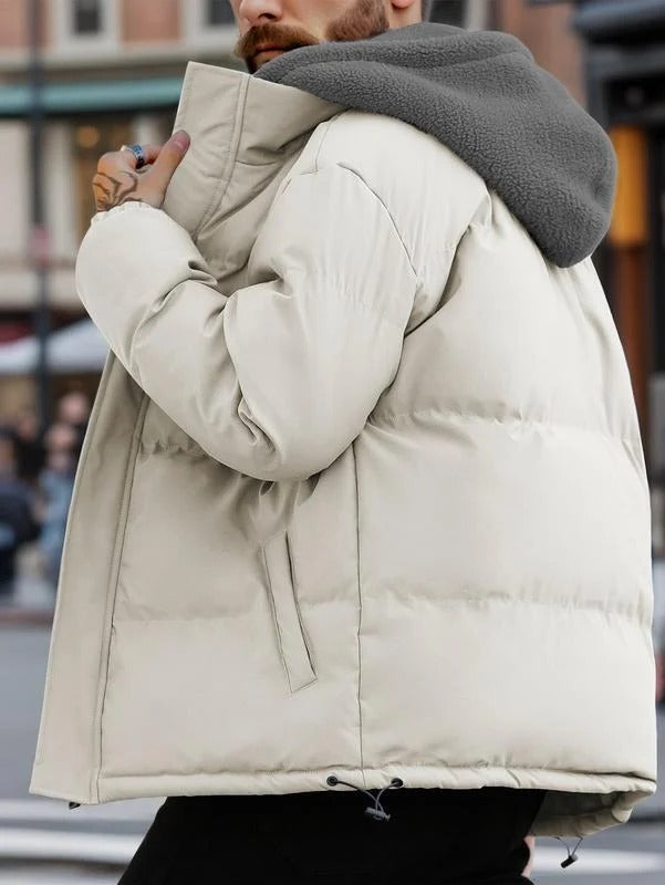 Men's Hooded Quilted Jacket with Relaxed Fit | L&S - 4 - London-stylehouse.com
