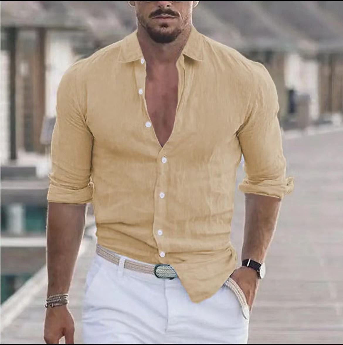 Karl – Classic Linen Shirt for Men