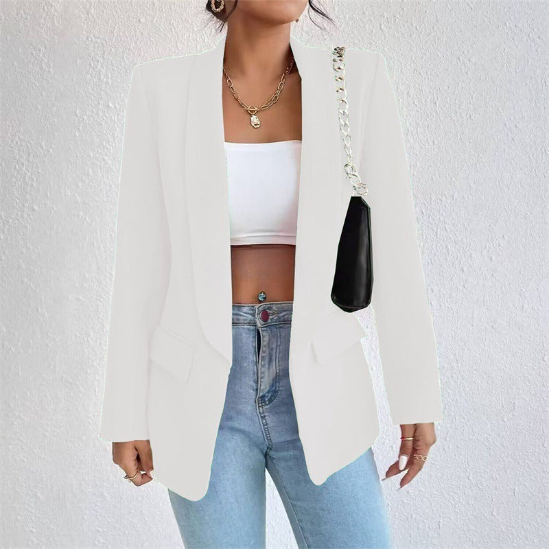 Women’s blazer with a fitted cut with lapels | L&S