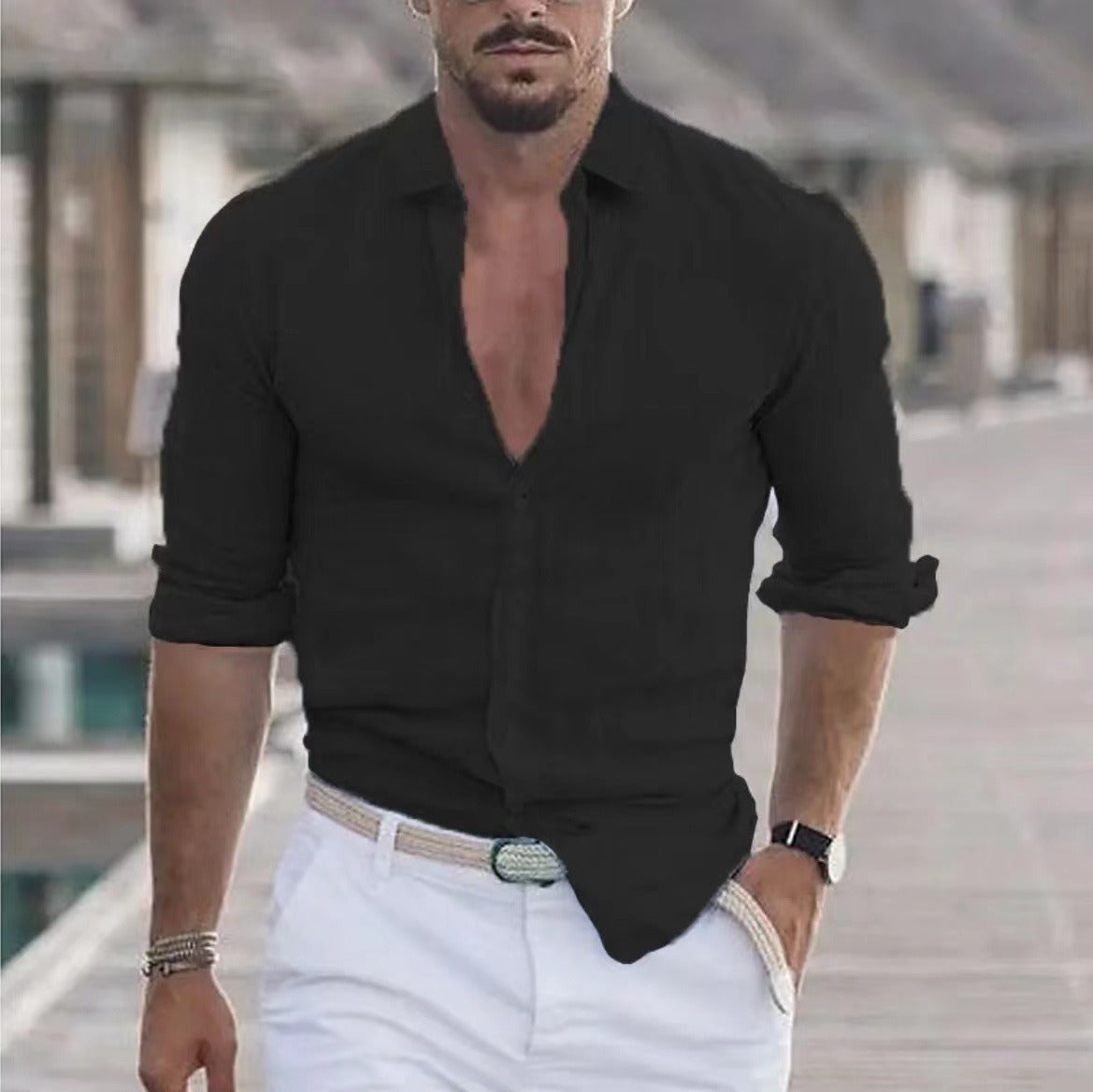 Karl – Classic Linen Shirt for Men