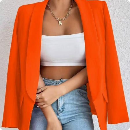 Women’s blazer with a fitted cut with lapels | L&S