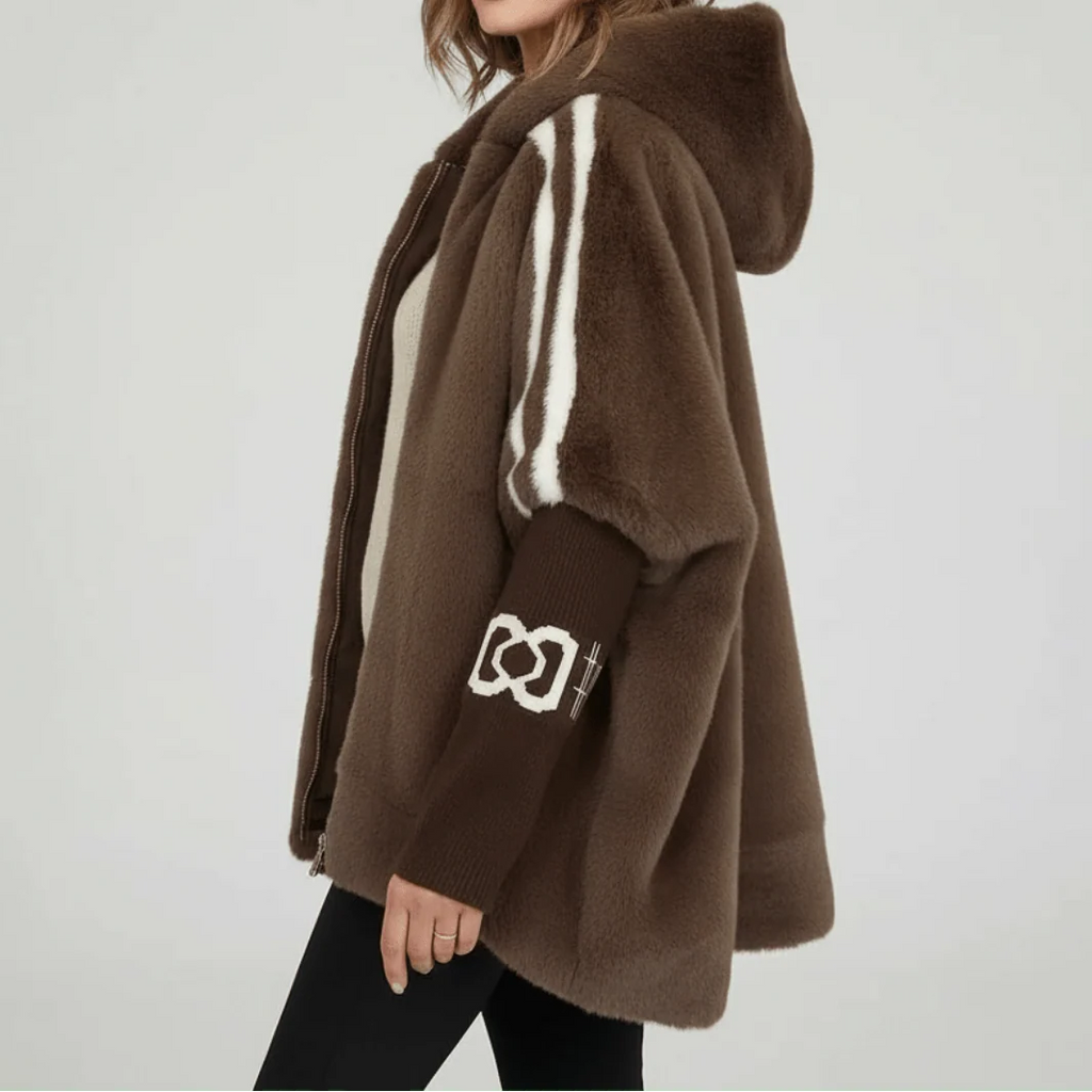 Women's hooded jacket with sporty stripes and relaxed fit | L&S - 8 - London-stylehouse.com