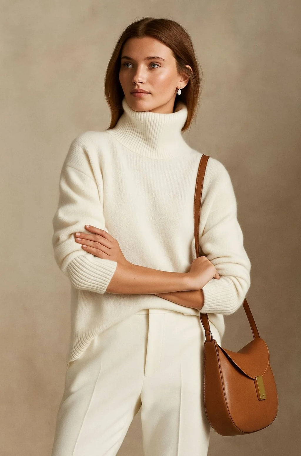 Pullover Women's High Collar with Relaxed Fit | L&S