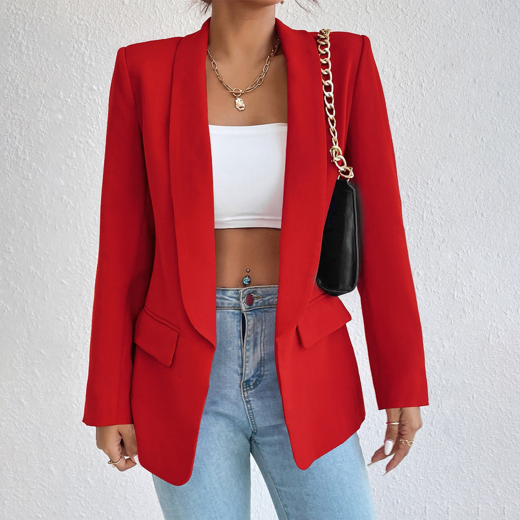 Women’s blazer with a fitted cut with lapels | L&S